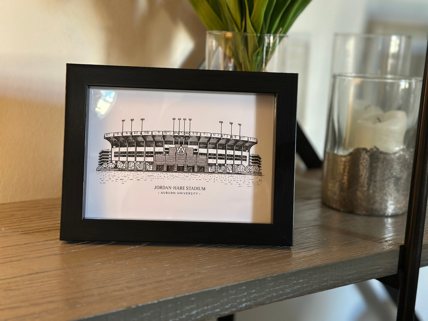 4. Jordan-Hare Stadium 5x7 Art Print – Auburn University Ink Drawing