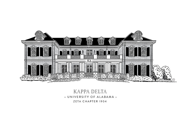 3. Kappa Delta 5x7 Art Print: Timeless Tribute to the Legacy of Sisterhood at the University of Alabama